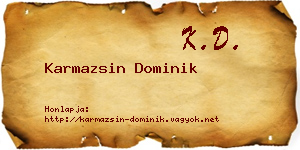 Karmazsin Dominik névjegykártya